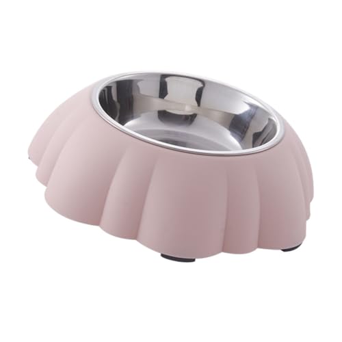 INOOMP Futternapf Für Haustiere Schüssel Für Hunde Mahomes-Ornament Feeder Süße Hundenäpfe Doppelte Schalen Hundenäpfe Aus Edelstahl Welpennapf Rostfreier Stahl Rosa Schale Matte von INOOMP