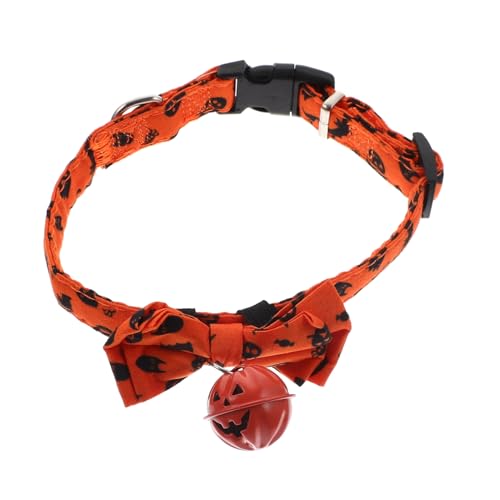 INOOMP Halloween-Kragen Halloween-Hundehalsband Welpe Fliege festlicher Kragen Halloween Theme Halloween Costume Haustier Katzenschleifenhalsband Katze Schleife Dekoration Polyester von INOOMP