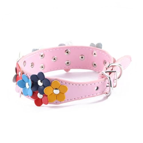 INOOMP Halsband Haustier Hundehalsband Welpe+Halsband Haustierhalsband Katzenhalsband für Wurfwelpen Schildkrötenbecken mit Deckel verstellbares Haustierhalsband Pu Seil Rosa Katze von INOOMP