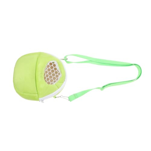 INOOMP Hamster Baumwollnest Hamsterträger Hamsterzubehör Reisetasche Für Meerschweinchen Hasenträger Haustierbedarf Sugar Glider Bonding Pouch Kleiner Haustierträger Samt Light Green von INOOMP