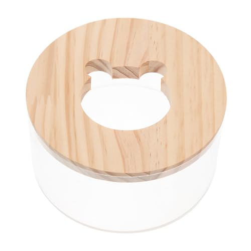 INOOMP Hamsterbad Hamsterwaschraum Hamster Duschraum Kleine Behälter Futternapf Für Hamster Hamsterkäfig Chinchilla-trockenbad Chinchilla-Accessoire Lebewesen Badezimmer Khaki Holz von INOOMP