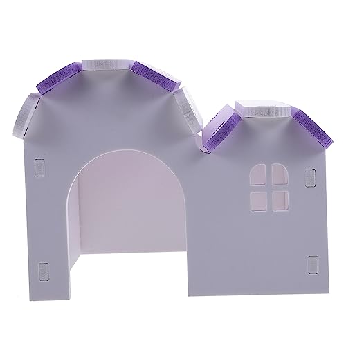 INOOMP Hamsterhöhle Haustier schlafhaus Rennmaus-Spielhaus kleines Tierheim Hamsternest hamsterbett Hamster versteck kleines Haustiernest kleines Haustierhaus PVC-Material Violett von INOOMP