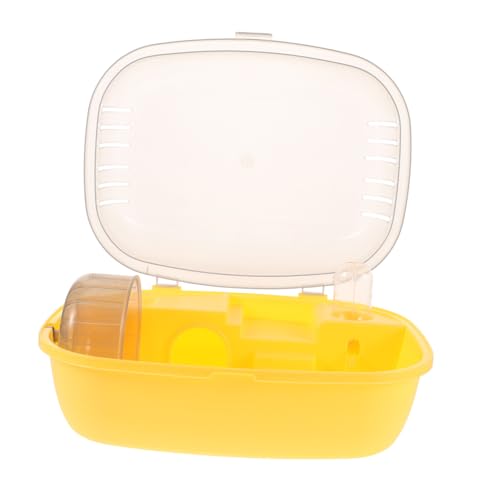 INOOMP Hamsterkäfig Zubehör Für Zwergkaninchen Transportbox Für Kleine Haustiere Reisekäfig Für Ratten Haustierkäfig Für Draußen Meerschweinchen Träger Zwergenfall Hamsterhaus Yellow Abs von INOOMP