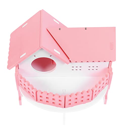 INOOMP Hamsternest Hamster verstecken kleines Spielhaus für Haustiere meerschweinchen versteck hamsterhaus Hamster Spielzeug Hamsterspielplatz kleines Haustierversteck PVC Rosa von INOOMP