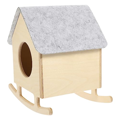 INOOMP Hamsternest süßes Hamsterbett Hamsterversteck kleine haustierhäute schönes Hamsterbett hamsterhaus Hamster käfig Spielzeug Interessantes Hamsterbett Winter Hamsterbett hölzern von INOOMP