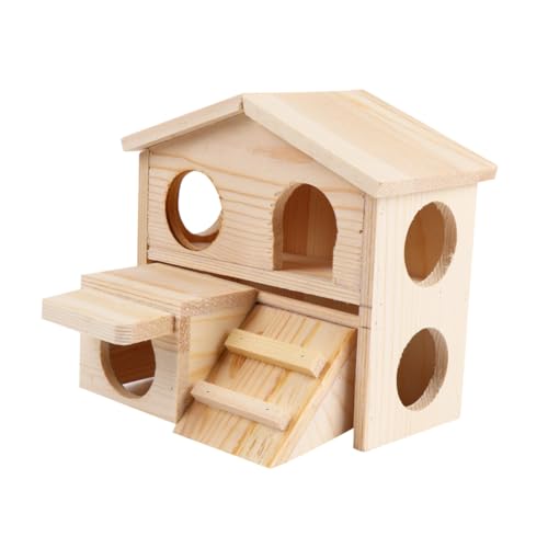 INOOMP Hamsterspielzeug Aus Holz Hamster Backenzahn Einstreu Für Meerschweinchen Hamsterkäfig Hamsterzubehör Backenzahnnest des Hamsters Hamsterhaus Hamsterhütte Betthamster Protokoll von INOOMP