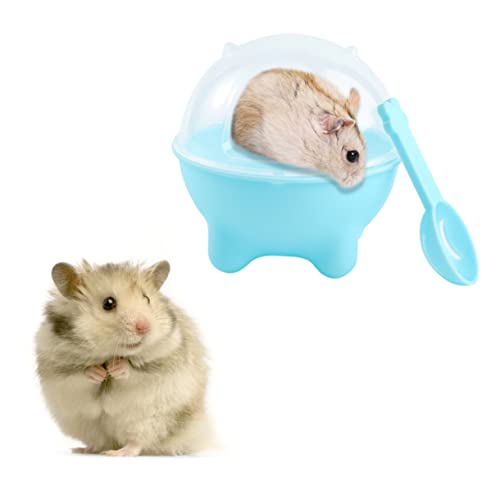 INOOMP Haustier Badezimmer Haustier Hamster Badezimmer Badewanne Für Hamster Hamsterhaus Chinchilla-Badezimmer Spielzeug Für Welpen Kleines Tier Welpen Badewanne Hamsterwaschraum Blue von INOOMP