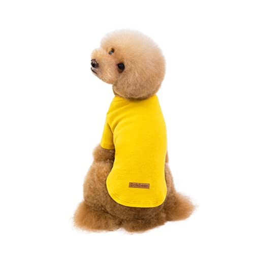 INOOMP Haustier-Baumwollhemd Nachthemd baumwollstoffe pjs Gelb Hundeunterwäsche Baumwoll-Shirt Pyjama Schlafanzug für Männer Hundekleidung Haustierkleidung -Hund zweibeinige Kleidung von INOOMP