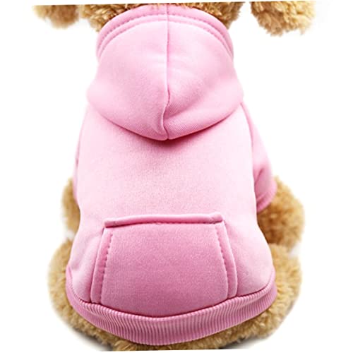 INOOMP Haustier warme Kleidung Warmes Kostü für Hund Taschenkleidung Haustiermode Herbst und Winter hundemantel Dog Raincoat Kleider Haustierkleidung Weihnachten Hundekleidung Rosa von INOOMP