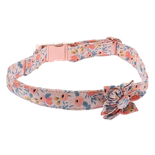 INOOMP Haustierhalsband Lovely kuschelig abbrechbares Katzenhalsband Welpen weihnachtsdeko männliches katzenhalsband Kragen mit Gänseblümchenmuster die Katze Tragegurt Blumen von INOOMP