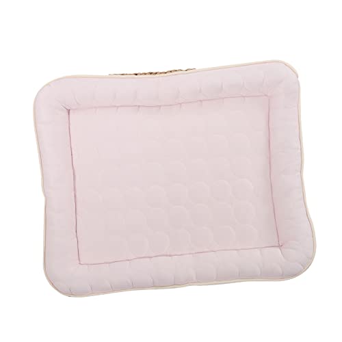 INOOMP Haustiermatte Haustier-Kühlpads für Hunde hundebett Sommer Kühlmatte für Katzen Welpenbett kühlmatten für Haustiere Dog beds Schlafbett für Haustiere Haustierbett Baumwolle Rosa von INOOMP