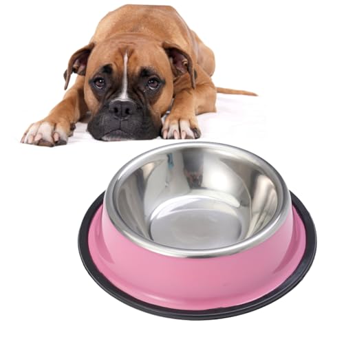 INOOMP Haustierzubehör pet Bowl katzenfutter schüssel Katzenfutterschale zubehör rutschfeste schüssel Haustiernapf Hundenapf katzennäpfe Futternapf für Hunde Geschirr Rosa von INOOMP