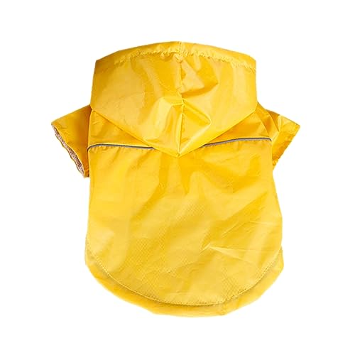 INOOMP Hund Regen Slicker Regenponcho Für Hunde Kleiner Hund Regenmantel Reflektierender Kapuzenpullover Regenmantel Für Haustiere Kapuzenpullover Für Kleine Hunde Haustier Regen Yellow von INOOMP