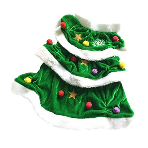 INOOMP Hundekleid in Weihnachtsbaumform weihnachtskostüm Hunde Weihnachts hundepullover Katze Weihnachtskostüm kleine hundekleidung Kleider Mäntel Hundekleid für Festival niedlich Mantel von INOOMP