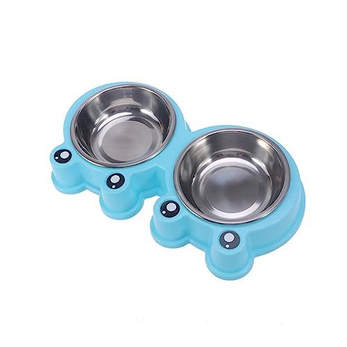 INOOMP Hundenapf edelstahlschüsseln Stainless Steel Bowl hundeartikel abziehbar pet Bowl Futterautomat für Haustiere Hundenäpfe aus Edelstahl Haustiernapf aus Edelstahl 2 in 1 Geschirr von INOOMP