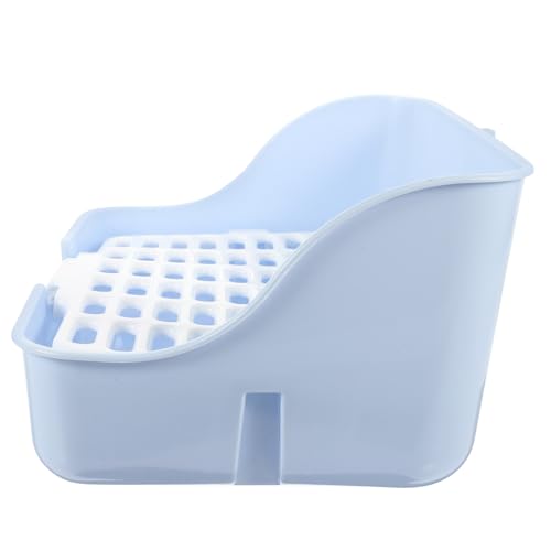 INOOMP Kasten Kaninchentoilette Meerschweinchen-Toilette Tierklo Kleintierstreu Katzentoilette Für Haustiere Käfig Töpfchen Trainer Heimtierbedarf Kleine Haustiertoilette Sky-Blue Plastik von INOOMP