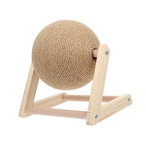 INOOMP Katze Fangball Krallenschleifspielzeug Für Katzen Katze Kratzt Trostspielzeug Für Kleine Haustiere Kätzchenklauen Mahlendes Kugelförmiges Spielzeug Krallenkratzer Für Katzen Holz von INOOMP