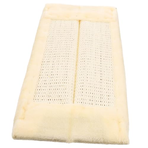 INOOMP Katzenkratzmatte aus Sisal kratzbaum für Katzen Kratzaufkleber für Katzen sisal kratzbrett katzenkratzbretter wandmontierter Kratzbaum Kratzbrett für Haustiere Bambus Beige von INOOMP