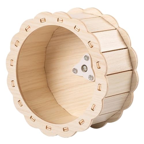 INOOMP Laufband für Haustiere Hamster Laufrad Hamster leise Laufrad Hamsterkäfig Spielset aus Holz Spielzeug Laufrad Igel Leises Laufrad für Haustiere Goldener Bär Übungsrad Hamsterbedarf von INOOMP