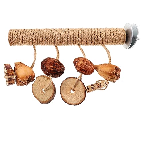 INOOMP Seil Vogel Kauspielzeug Papagei Sitzstange Spielzeug Naturholz Sitzstange Vogelkäfig Accessoire INOOMP Seil Vogel Kauspielzeug Papagei Sitzstange Spielzeug Naturholz Sitzstange Vogelkäfig Accessoire von INOOMP