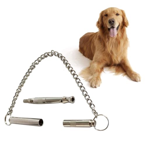 INOOMP Pfeife für Hunde Beste Pfeife Tonpfeife hundepfeife Hunde pfeifen hundetraining Hunde Training Hunde erziehung Dog Whistles Hundeerziehung Hundeausbildung Ultraschallpfeife Silver von INOOMP