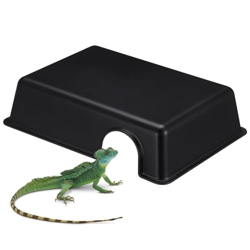 INOOMP Reptilien verstecken Sich in Höhlen Zubehör für Schlangenkäfige Amphibie Gecko Scorpion scorpien schleichtiere Simulation Einer Reptilienhöhle künstlicher Hintergrund Plastik Black von INOOMP