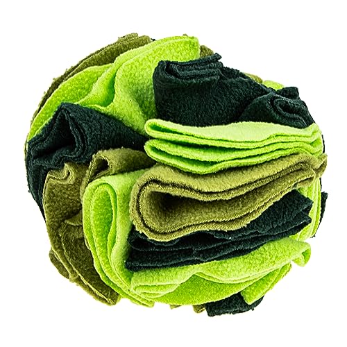 INOOMP Schnüffelball Für Haustiere Hund Schnüffelt Bälle Welpe Hundefuttermatte Hundefutterball Backenzahnspielzeug Für Hunde Puzzle-Spielzeug Kätzchen-Feeder Dark Green Polarfleece von INOOMP