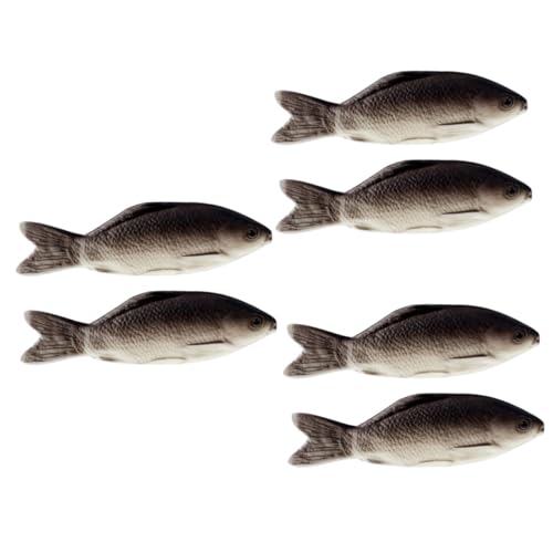 INOOMP Spielset Für Kinder 6 STK künstlicher Fisch dekofische fischkissen dekorative Kuschelkissen Plüsch Tier Kinderspielzeug Spielzeug für Katze Simulations Gemüse Kopfkissen 3D von INOOMP