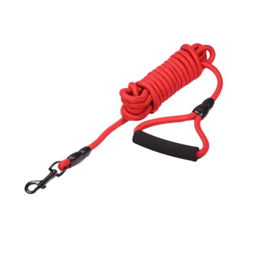 INOOMP Haustierleine hundegurt hundelaufband hundetraining Laufende Hundeleine Robuste Hundeleine Trainingsleine aus Nylon Trainingsleine für Hunde schwer Leinen Kettenblatt Gürtel rot von INOOMP