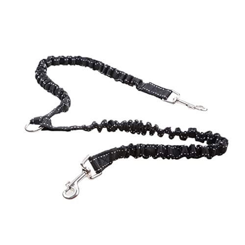 INOOMP Traktionsgurt für Haustiere Kuscheltier süß Lovely Pets slingbungee Sling Bungee Kettenschleifenleinen Doppelkopf seilspanner Zugband für Haustiere Traktionsgurt für Hunde Black von INOOMP