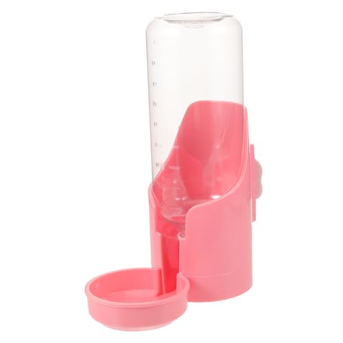 INOOMP Trinkbrunnen für Haustiere Wasserflasche für Kaninchen Welpenversorgung pet Water Bottle Hunde trinkbrunnen Welpenfutterautomat für den Haushalt Hundefutter für den Haushalt Rosa von INOOMP