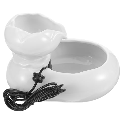 INOOMP Trinkbrunnen für Katzen pet Water Bowl trinkbrunnen Keramik für Katze Kleiner Wasserspender für Haustiere automatische Wasserzufuhr Katzen Trinken Katzenbrunnen aus Keramik USB von INOOMP