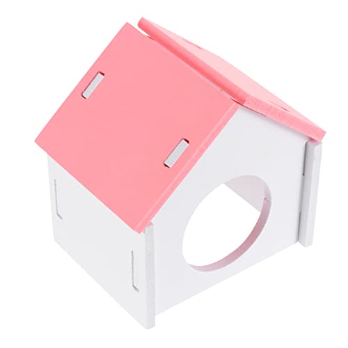 INOOMP Versteck Für Kleine Tiere Schlafhaus Für Igel Hamsterhütte Meerschweinchen-hängematte Kleines Haustierhaus Versteck Für Hamster Hamster-verstecknester Weicher Rattenkäfig PVC Rosa von INOOMP