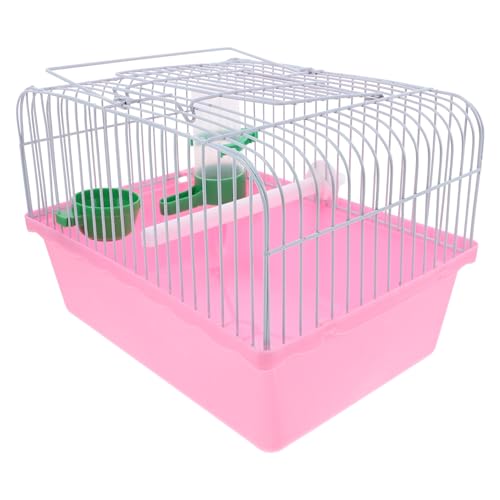 INOOMP Vogelkäfig Papageienkäfig Mit Ständer Transportbox Für Kleine Tiere Reisevogelkäfig Für Sittiche Papageien Finken Kanarienvögel Kleine Vögel Rosa von INOOMP