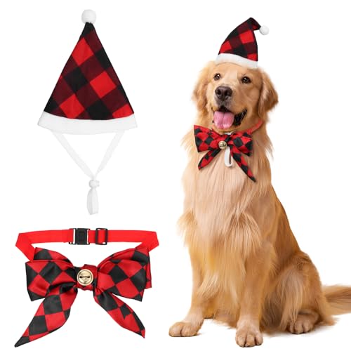 INOOMP Weihnachts-Outfit für Hunde und Katzen, Weihnachtskleidung, Kätzchen, Nikolausmütze für Hunde, Welpen, Katzen, Halloween, Erntedank-Kostüme von INOOMP