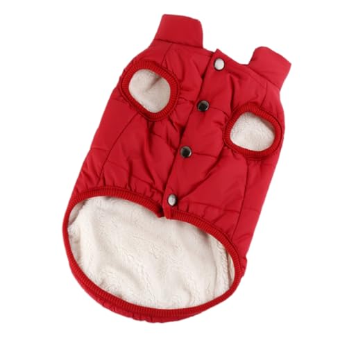 INOOMP kleine hundekleidung für den Winter Rot Mantel Kleidung der Hund Kleidung Kleidung Hundebekleidung Winter wattiert Mantel hundekleidung Kippschalter Baumwollmantel Jacke von INOOMP