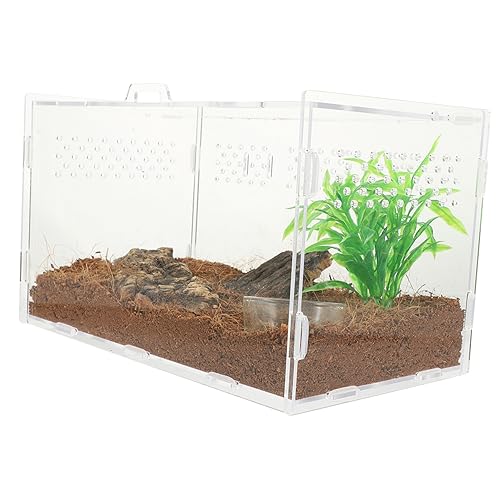 INOOMP transparentes Terrarium Inkubator für Schildkröteneier Schlangengehege Spinnen Terrarien Reptilienbecken Leopardgecko-Panzer gehäuse Reptilienterrarium Spinnengehege Acryl von INOOMP