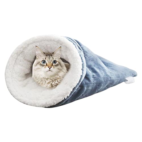 INPETS Katzenschlafsack, weicher Unterschlupf, selbstwärmender Katzensack, waschbarer Plüsch, Katzenschlafsack Bett Winter warm mit Höhlendesign für Balkon Korridore Boden/5323 von INPets