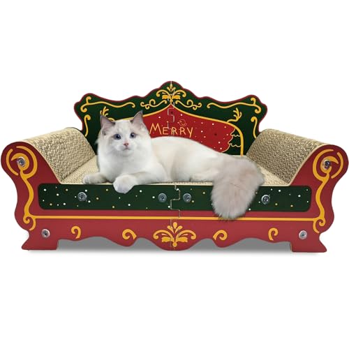 INRLKIT Luxus-Kratzbrett aus Karton, Sofa, Bett, Couch, geformt, Katzenkratz-Lounge mit Katzenminze, Katzenkratzer für Indoor-Katzen (Xmax) von INRLKIT