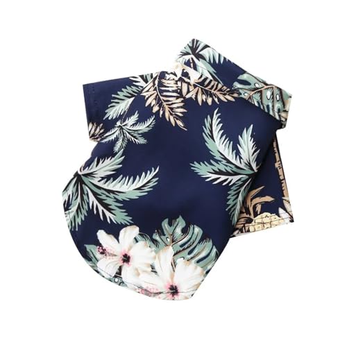 Mode Haustier Hund Hemd Sommer Hawaiian Strand Stil Hund Kleidung Drucken Welpen Dünnes Hemd Atmungsaktive Katze Weste Haustier Chihuahua Kleidung (Color : Black, Size : XS) von INSTR