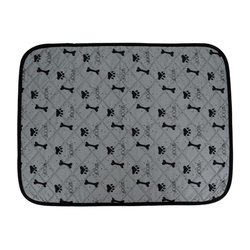 Wiederverwendbare Haustier-Urin-Pad, wasserdichte Hundebettmatte, Hunde-Windelnapf-Matten, Knochen-Pfotenabdruck-Sitz-Sofa-Bett-Abdeckungsmatten, kompatibel mit Hunden, Katzen, Kaninchen (Color : Paw von INSTR