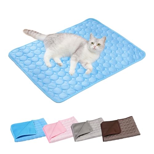 INUIYBU Pet Cool Mat, Coole Matte, Selbstkühlende Kissen, Langlebiges Haustierkühlbett, Waschbar Atmungsaktiv Kühlkissen Sommer Heißes Wetter, um das Eis im Sommer kühl zu halten von INUIYBU