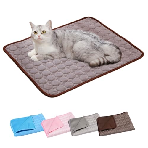 INUIYBU Pet Cool Mat, Coole Matte, Selbstkühlende Kissen, Langlebiges Haustierkühlbett, Waschbar Atmungsaktiv Kühlkissen Sommer Heißes Wetter, um das Eis im Sommer kühl zu halten von INUIYBU