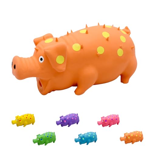 INUIYBU Squeaky Pig, Quietschendes Schwein, Niedliches Schwein Quietschendes Latex Haustierspielzeug, mit Grunzgeräusch, Haustier Kauen Interaktive Spielzeug, Molarenspielzeug von INUIYBU