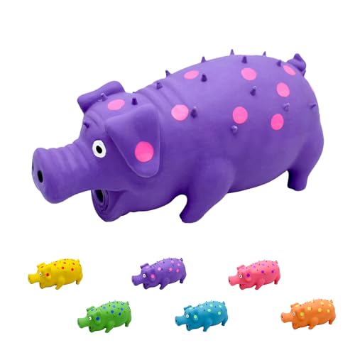 INUIYBU Squeaky Pig, Quietschendes Schwein, Niedliches Schwein Quietschendes Latex Haustierspielzeug, mit Grunzgeräusch, Haustier Kauen Interaktive Spielzeug, Molarenspielzeug von INUIYBU