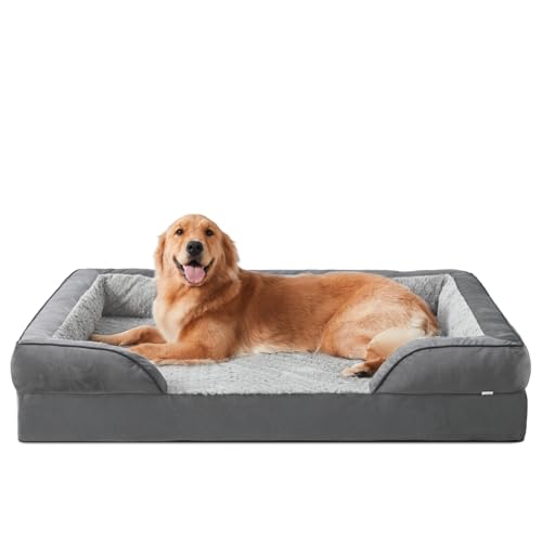 INVENHO Orthopädisches Hundebett – XL waschbares Hundesofa mit Eierkisten-Schaumstoff, wasserdichtem Futter und rutschfester Unterseite von INVENHO