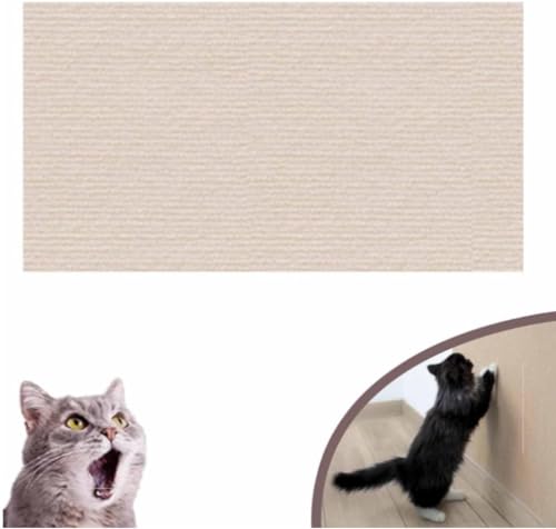 3PCS Cat Scratching Mat, Climbing Cat Scratcher, Trimmable Self-Adhesive Cat Couch and Furniture Protector (11.8in*3.28 Ft,B) von INXKED