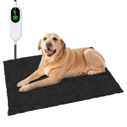 IOKHEIRA Hundewärmematte für Hunde einstellbar - Beheiztes Hundebett mit Timer-Temperaturregelung, Haustierhausheizung für Katzen und Hunde 45 * 60cm von IOKHEIRA