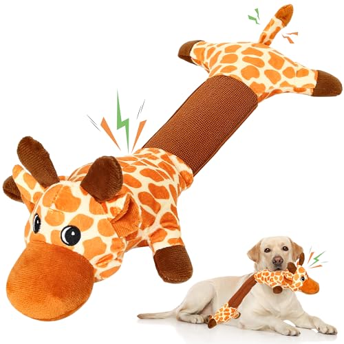 IOKHEIRA Hundespielzeug Große Hunde Quietschspielzeug für Kleine Mittelgroße und Große Hunde Hundespielzeug Kuscheltier für PlüSch Tauziehen & Apportierspiele Geschenk für Hunde（Giraffe） von IOKHEIRA