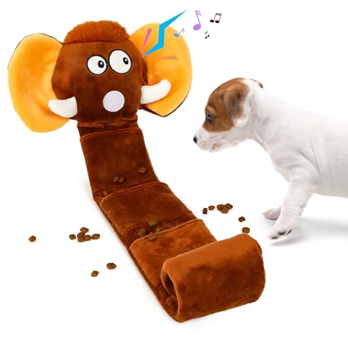 Interaktives Hundespielzeug, Quietschendes Spielzeug zur Langeweilebekämpfung für Mittlere und Große Hunde, Schnüffelspielzeug zur Förderung des Suchinstinkts, Plüschhundespielzeug mit Knisterpapier von IOKHEIRA